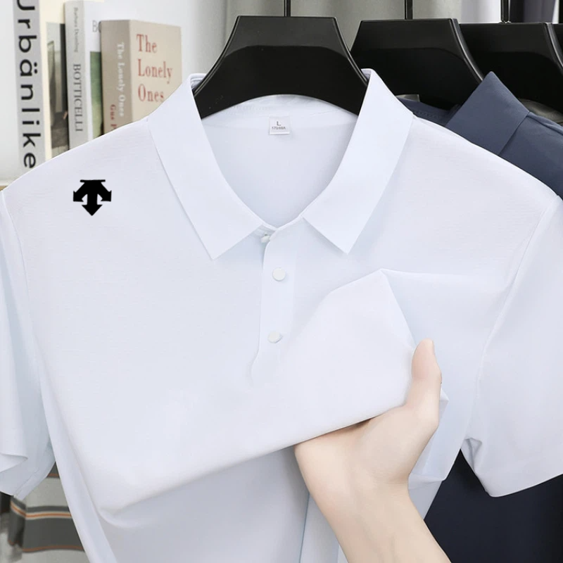 Golf Equipment Cheap - เสื้อโปโลปักลายหรูหราสำหรับผู้ชาย เสื้อแขนสั้นใส่สบายระบายอากาศได้ดีสำหรับฤดูร้อน แฟชั่นเสื้อกอล์ฟสำหรับเล่นกีฬา เสื้อใส่ได้ทุกวัน
