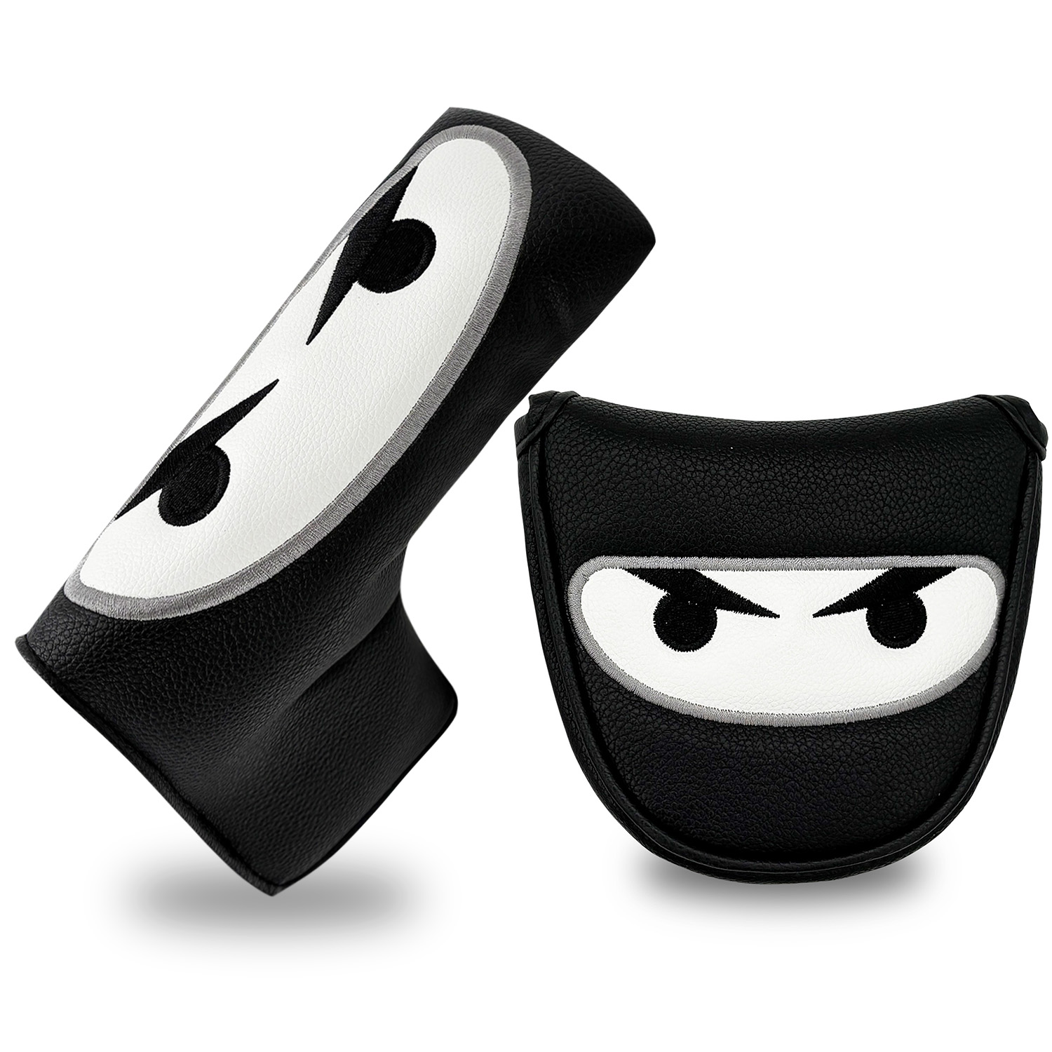 Putter Mallet Blade - ชุดปลอกคลุมหัวไม้กอล์ฟสีดำ ปลอกคลุมหัวไม้แฟร์เวย์ ปลอกคลุมหัวไม้ไฮบริด ปลอกคลุมหัวไม้พัตเตอร์แบบเบลดและแบบมาเล็ต